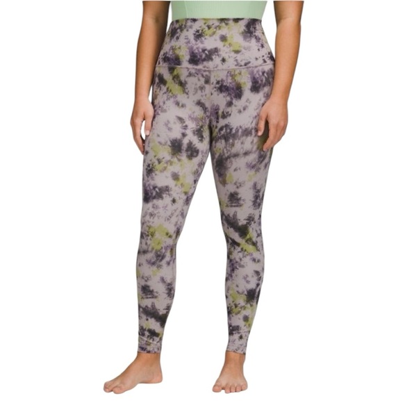 NWT  lululemon athletica Tie-Dye Leggings - Black, Green, Cream NWT - Picture 1 of 9